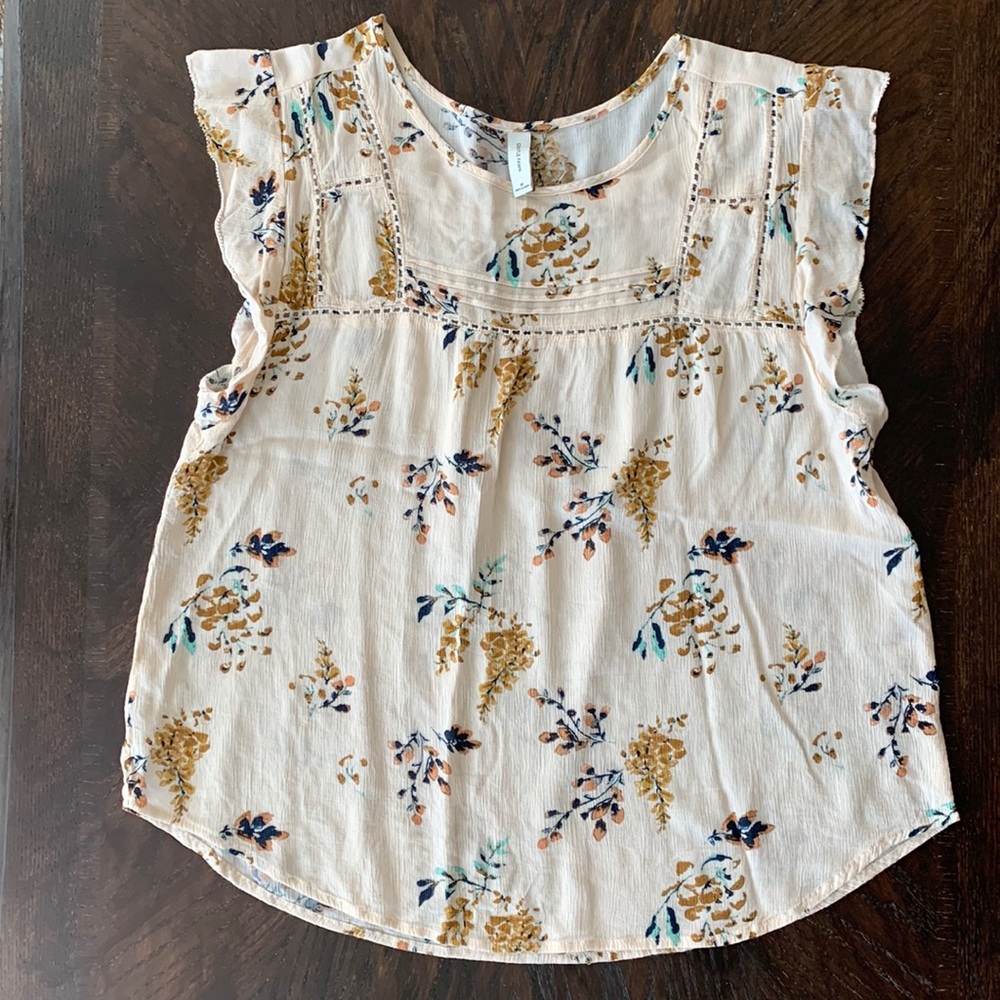 Gentle Fawn peach top floral top